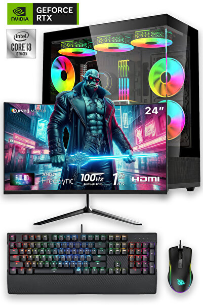 IZOLY e-Vix Artemis i3-10100F 16GB 256GB M.2 NVMe RTX 3060 12GB 24" Oyuncu Ma...