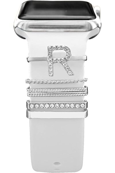 PSGT Apple Watch Uyumlu Harfli Charm Aksesuar Tüm Seriye Uyumlu Akıllı Saay C...
