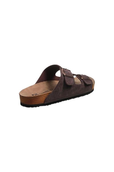 M.P. Men's Casual Slippers - Double Band, Brown