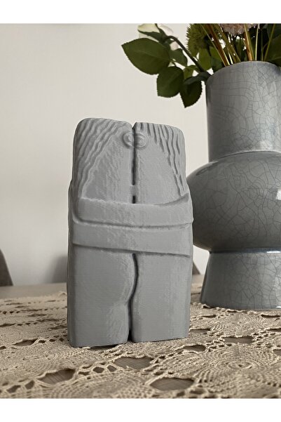 huni Öpücük Heykeli Dekoratif Biblo Brancusi The Kiss Heykeli Konsol Kitaplık...