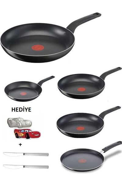 TEFAL Ti?tanyum Si?mplyclean 1x  5 Parça Tava Seti? Cars Kalip Ve Biçak