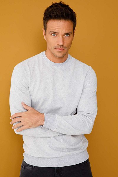 İgs Ανδρικό φούτερ A.grey Modernfit / Extra Slim Fit Crew Neck