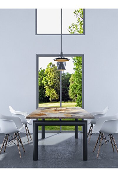 Akıllı Kağıt Özel Baskılı Kendinden Yapışkanlı Desenli Cam Görünümlü Kalın Masa Sehpa Kaplama Masa Koruyucu