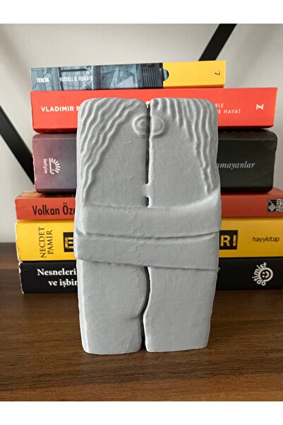 huni Öpücük Heykeli Dekoratif Biblo Brancusi The Kiss Heykeli Konsol Kitaplık Dekor 15cm