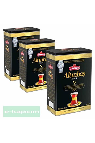 Çaykur Altınbaş Çay Teneke Kutu 400 Gr X 3