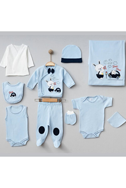 yukobaby bebeğiniz için en doğalı ERKEK BEBEK PAPYONLU TAVŞANLI 10'LU YENİDOĞAN HASTANE ÇIKIŞI KUTULU ZIBIN SET YK592ZPK