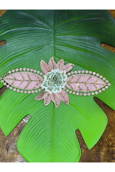 Gönülden Tasarım 28x13 cm Šareni Cvetni dezen Izvezeni Reljefni Aplikacije