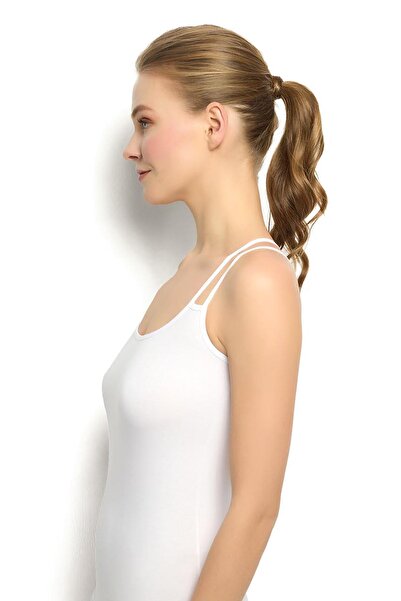 Jiber Women's White Double String Tank Top 509