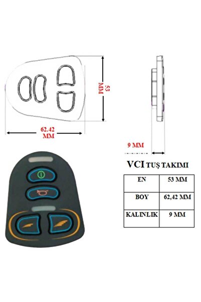 ÇAKIR VCI TUŞ TAKIMI, ÇAKIR, YEDEK PARÇA, TEKERLEKLİ SANDALYE YEDEK PARÇA