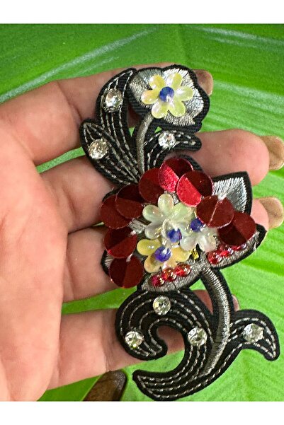 Gönülden Tasarım 9X4 CM lepljivi kamen za glačanje - aplikacija sa cvetnim iz...