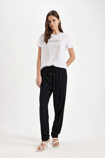 DeFacto Women's Black Canvas Trousers - L3164AZ/BK81