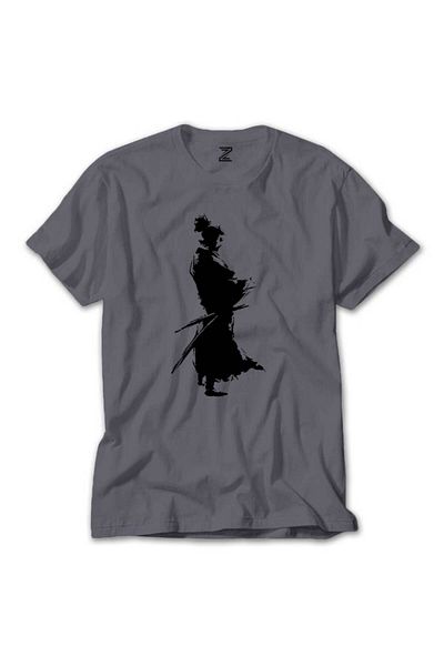 Z zepplin Γκρι μπλουζάκι με πορτραίτο Samurai Musashi