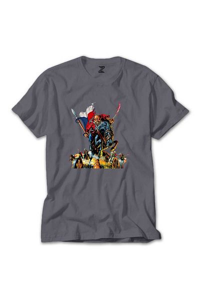 Z zepplin Iron Maiden Warriors - Γκρι T-Shirt