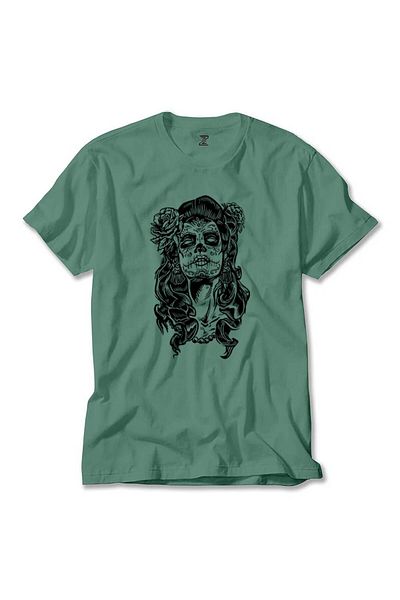 Z zepplin Πράσινο μπλουζάκι Catrina Calavera