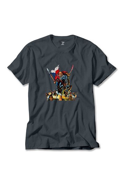 Z zepplin Iron Maiden Warriors - Smoked Pattern T-Shirt