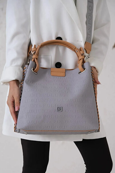 Just Polo Brown Colored Crossbody Shoulder Bag - Multi-Compartment and Adjustable Strap