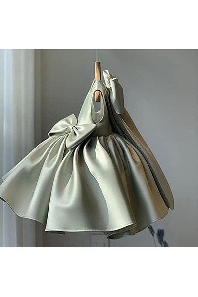 Mashotrend Meis Girl's Evening Dress - Long Ribbon and American Satin Dress