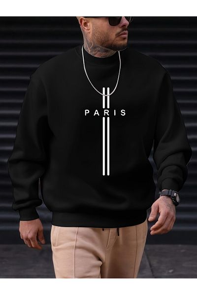 Let's Wear Суитшърт с голям рельеф и щампа Париж