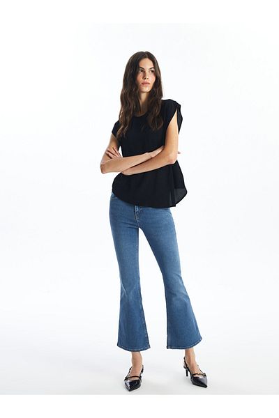 LC Waikiki Pantaloni de damă Jean - Mars Flare Design