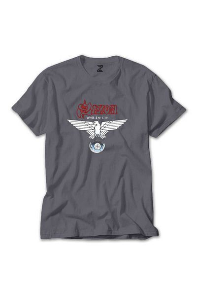 Z zepplin Saxon Wheels of Steel - Γκρι T-Shirt