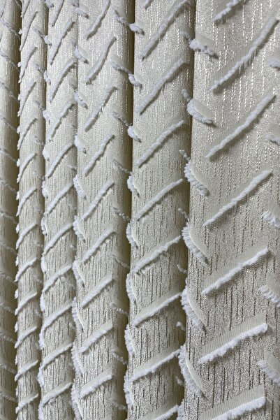 Cortibo Harmony Series - Cream Background Curtain, Tufted, 1 to 2 Sparse Pleats