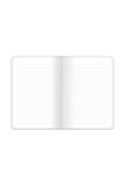 KESKİN COLOR 13.5x19.5 Thermo Leather Lined Hardcover Notebook Elegant - White