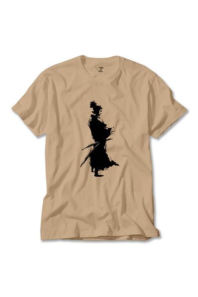 Z zepplin Κρεμ μπλουζάκι με πορτρέτο Samurai Musashi
