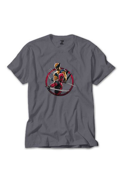 Z zepplin Deadpool Wolverine - Γκρι μπλουζάκι ταινίας