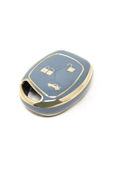 GMA KEYS Luxury Ford Fiesta Mondeo Focus Transit Fusion 3 Button Nano Key Case Gray Gold Gold Color