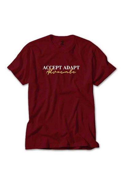 Z zepplin Κόκκινο T-Shirt - Αποδεχτείτε το Adapt Advocate Text Design