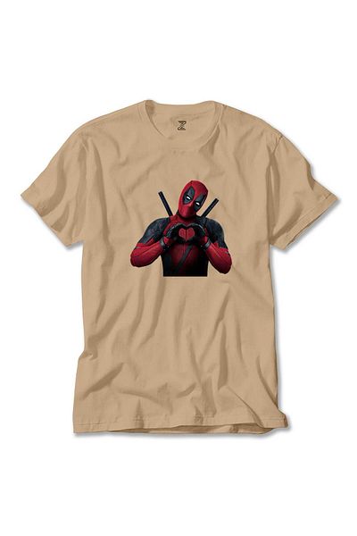 Z zepplin Κρεμ μπλουζάκι Deadpool In Love