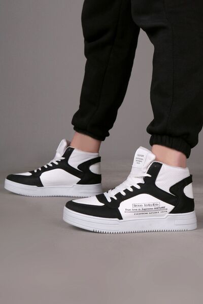 lord's ayakkabı White-black Unisex High Top Basketball Shoes