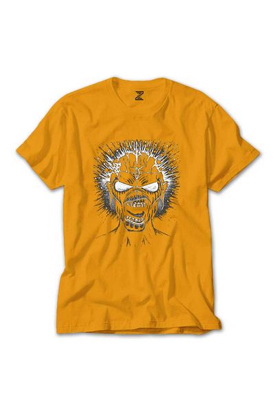Z zepplin Κίτρινο T-shirt με μοτίβο κρανίου Iron Maiden