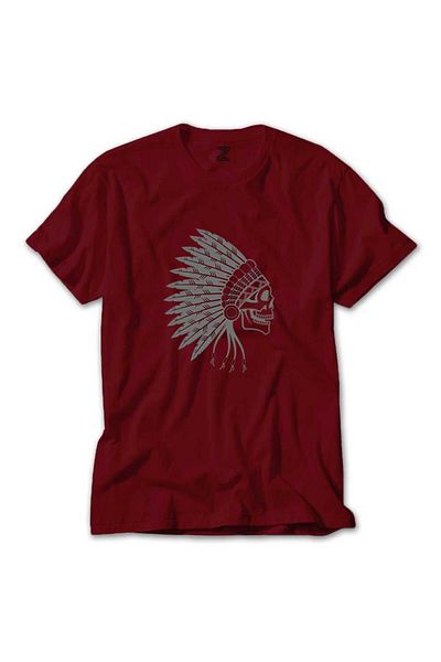 Z zepplin Κόκκινο Skull Smile Native American T-Shirt