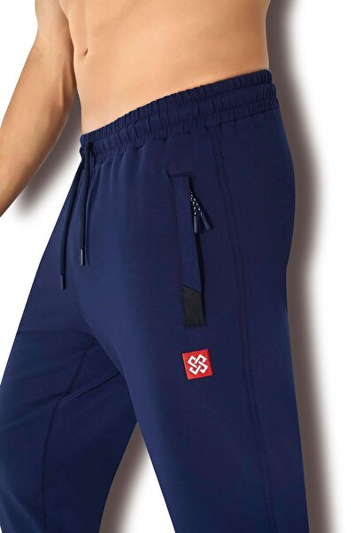 Jiber Men's Navy Blue Two Thread Sweatpants 2052