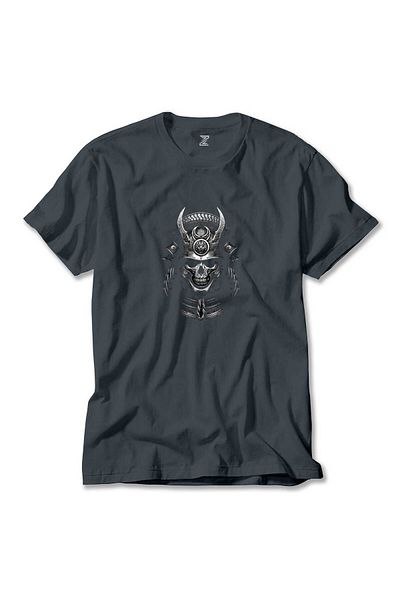 Z zepplin Καπνιστό μπλουζάκι με μοτίβο κρανίου Samurai