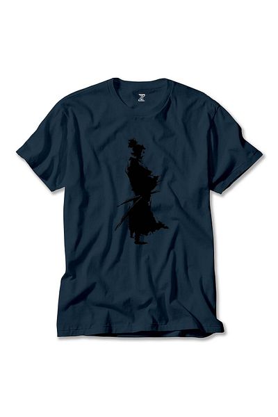 Z zepplin Μπλουζάκι με πορτραίτο Samurai Musashi Navy Blue
