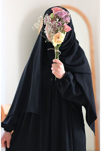 suhneva Medina Silk Shawl Μαύρο (ΜΕΓΑΛΟ ΜΕΓΕΘΟΣ)