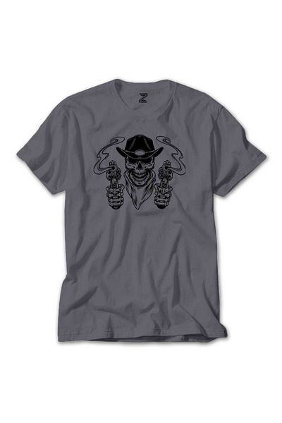 Z zepplin Μπλουζάκι Cowboy Grey Skull Bandana