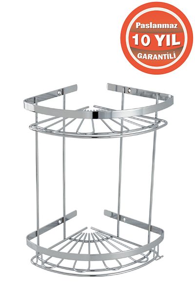 ÇELİK BANYO حامل شامبو من الفولاذ المقاوم للصدأ 2 قطعة مقاس 19 × 19 سم