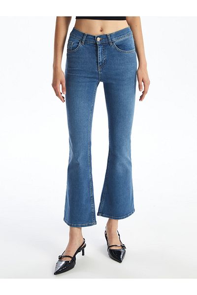 LC Waikiki Pantaloni de damă Jean - Mars Flare Design