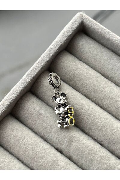 asaf Mickey 90. Yıl charm | gümüş kaplama