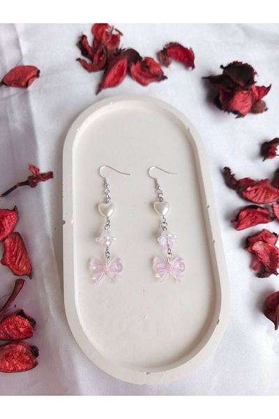 LE&DA Accessory Heart Pearl Coquette Fairycore Earrings