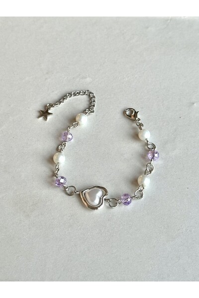 sleyshop Fairycore Kalp Yıldız Boncuk İnci El Yapımı Bileklik