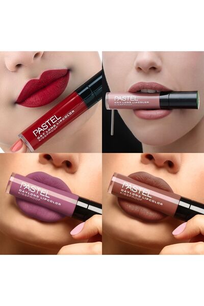 Pastel Daylong Lipcolor Kissproof Likit Mat Ruj 9 - 15 - 29 - 31 + Kalem Hediye
