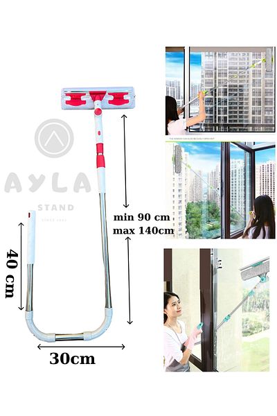 AYLA STAND Telescopic External Glass Cleaning U Glass - Glass Cleaning Apparatus
