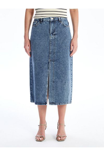 LC Waikiki Women's Jean Skirt - Skinny Fit