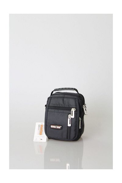 SEVENTEEN Fabric Hand and Shoulder Bag Black 3450