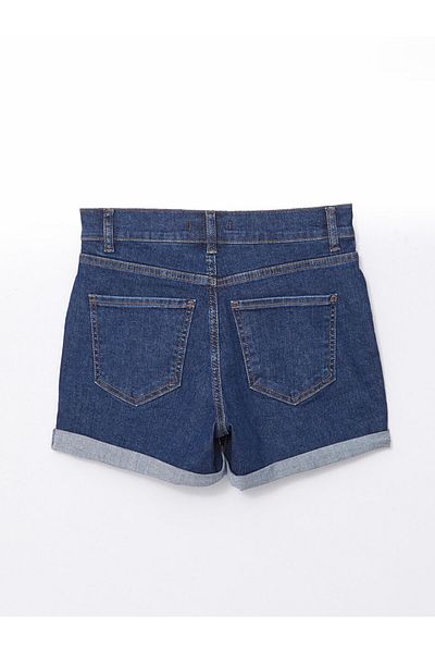 LC Waikiki Pantaloni scurti de damă slim-fit cu talie înaltă