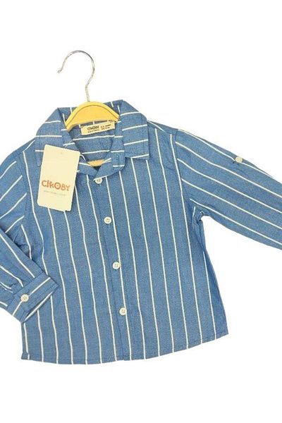 Çikoby Striped Sports Shirt for Baby Boy